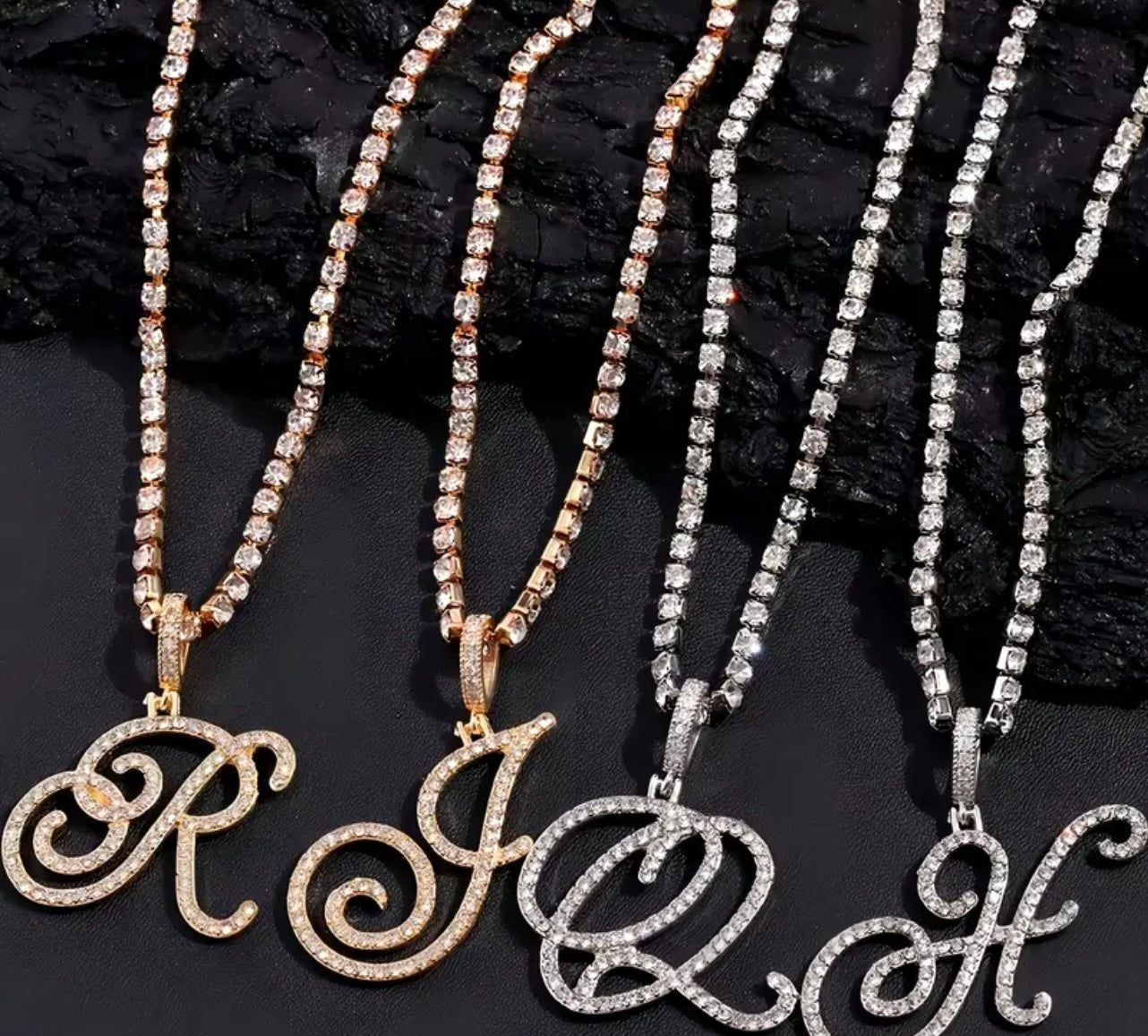 Hip-hop style Initial Design Pendant Necklace