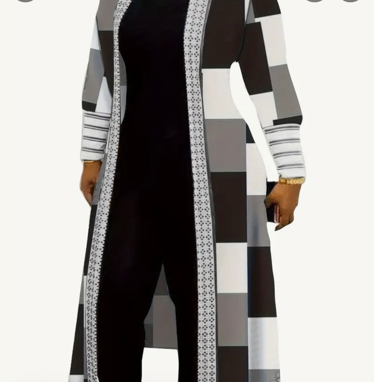 Black & White Long Cardigan