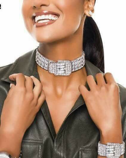 Buckle up choker and Bracelet