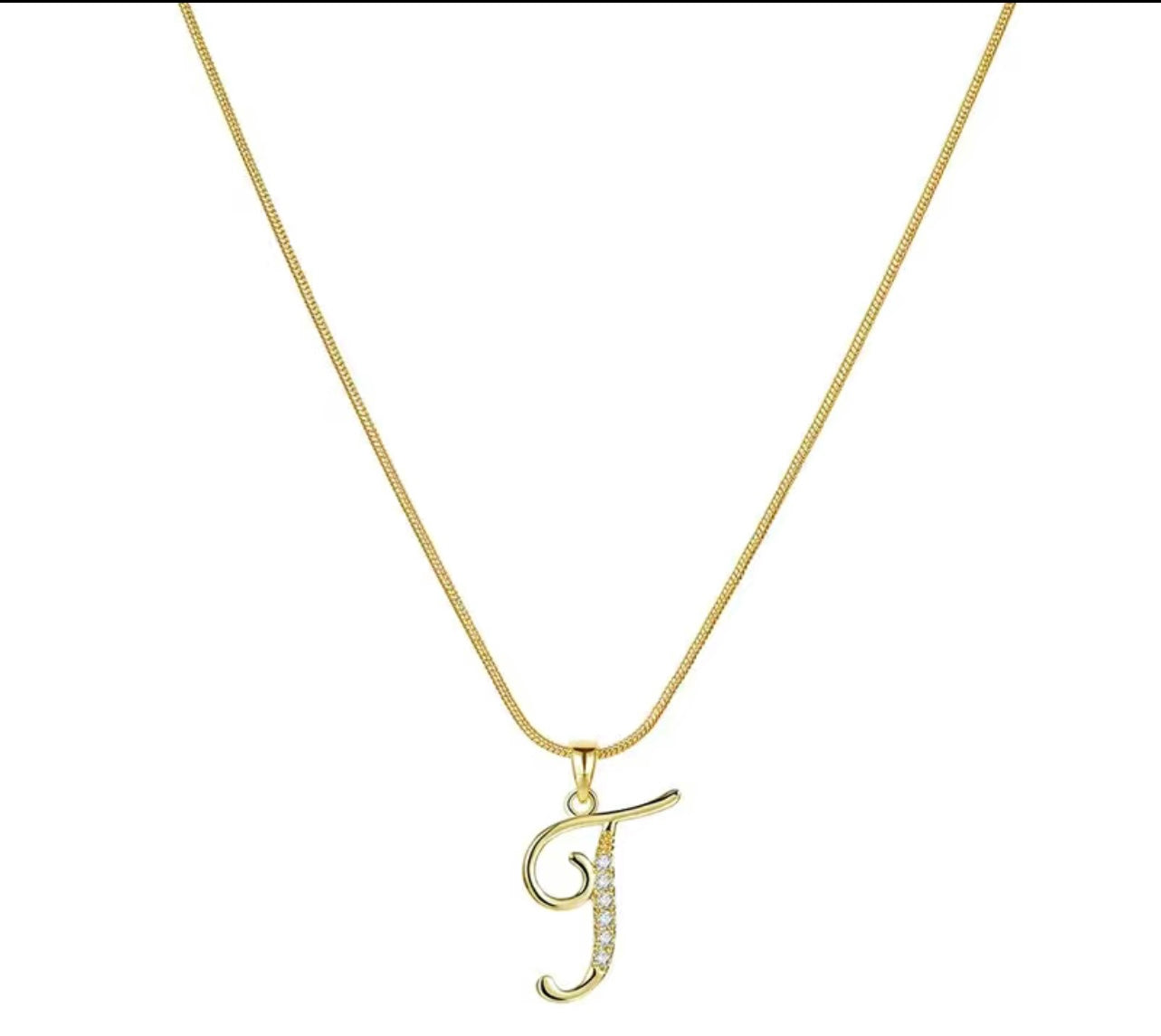 Monogram T Necklace