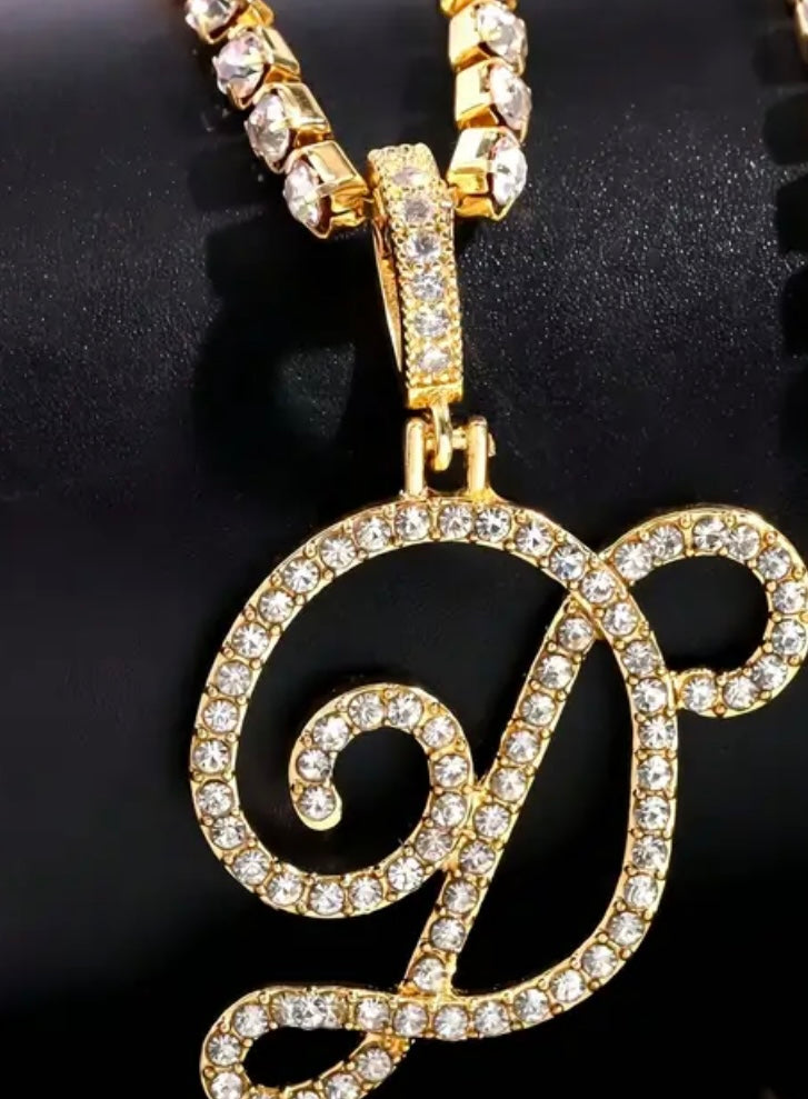 Hip-hop style Initial Design Pendant Necklace