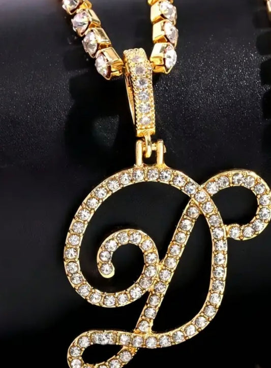 Hip-hop style Initial Design Pendant Necklace