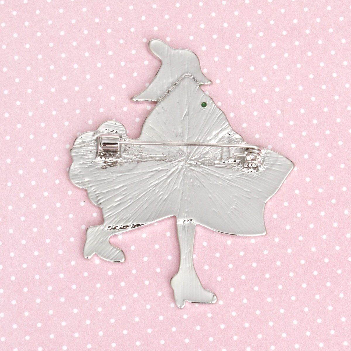 AKA Sorority Pink Lady Green Ivy Leaf Brooch Pin