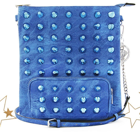 Denim Stud N Chick crossbody