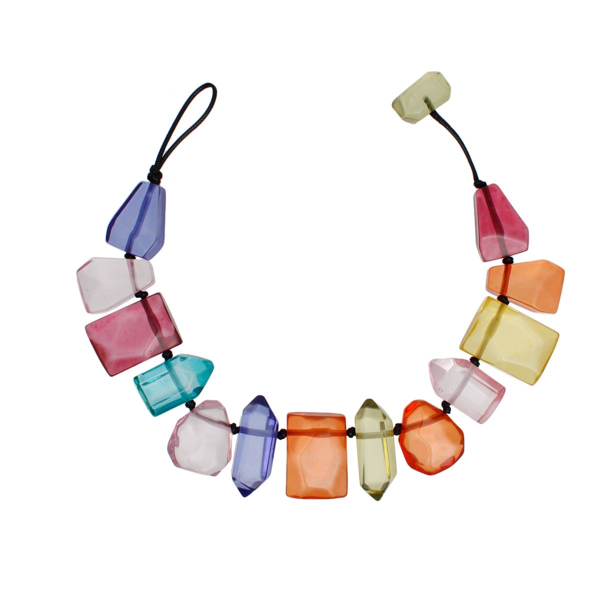 Toggle Chunky Transparent Multicolor Bead Necklace