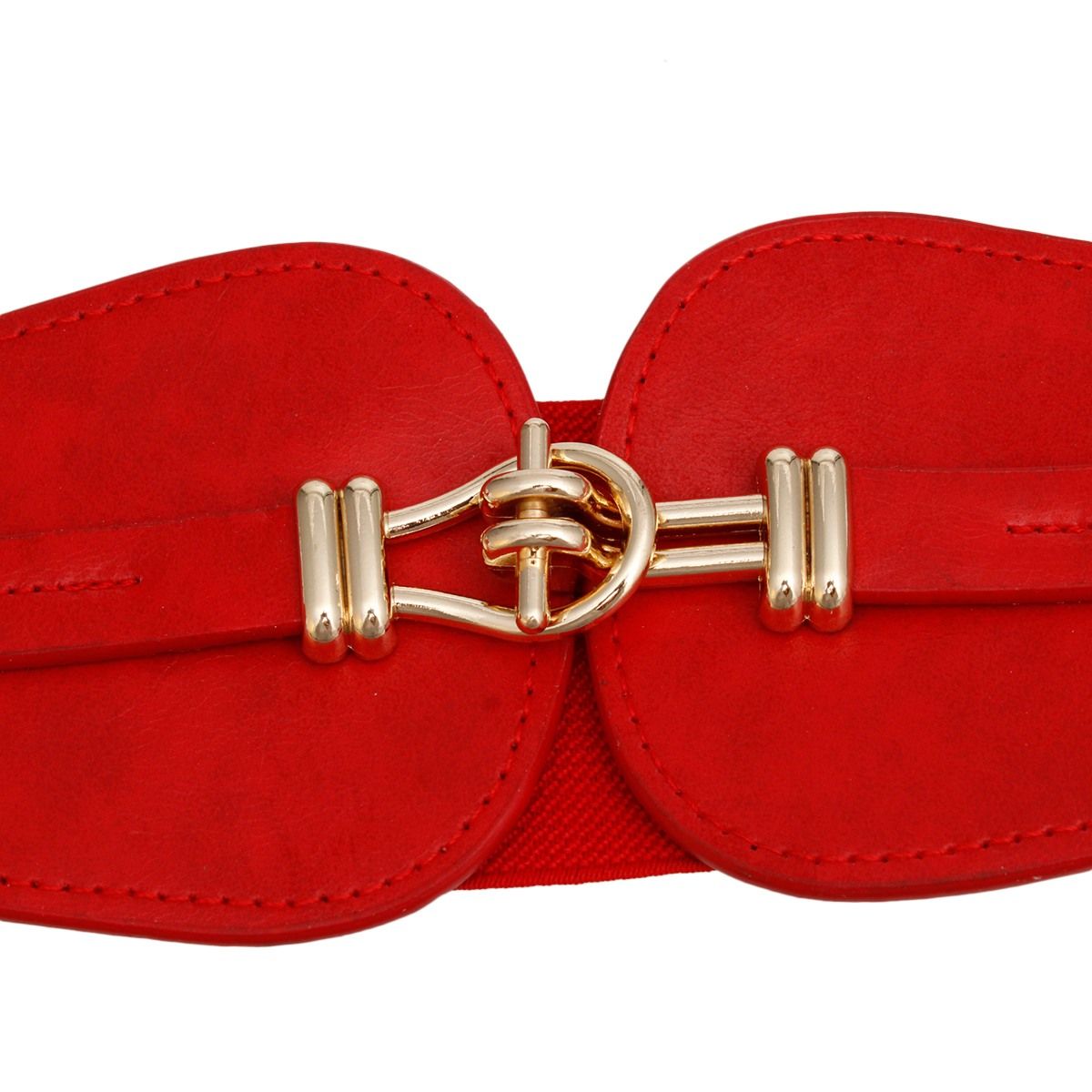 Belt ColorPop Red Cinch Toggle Stretch Belt