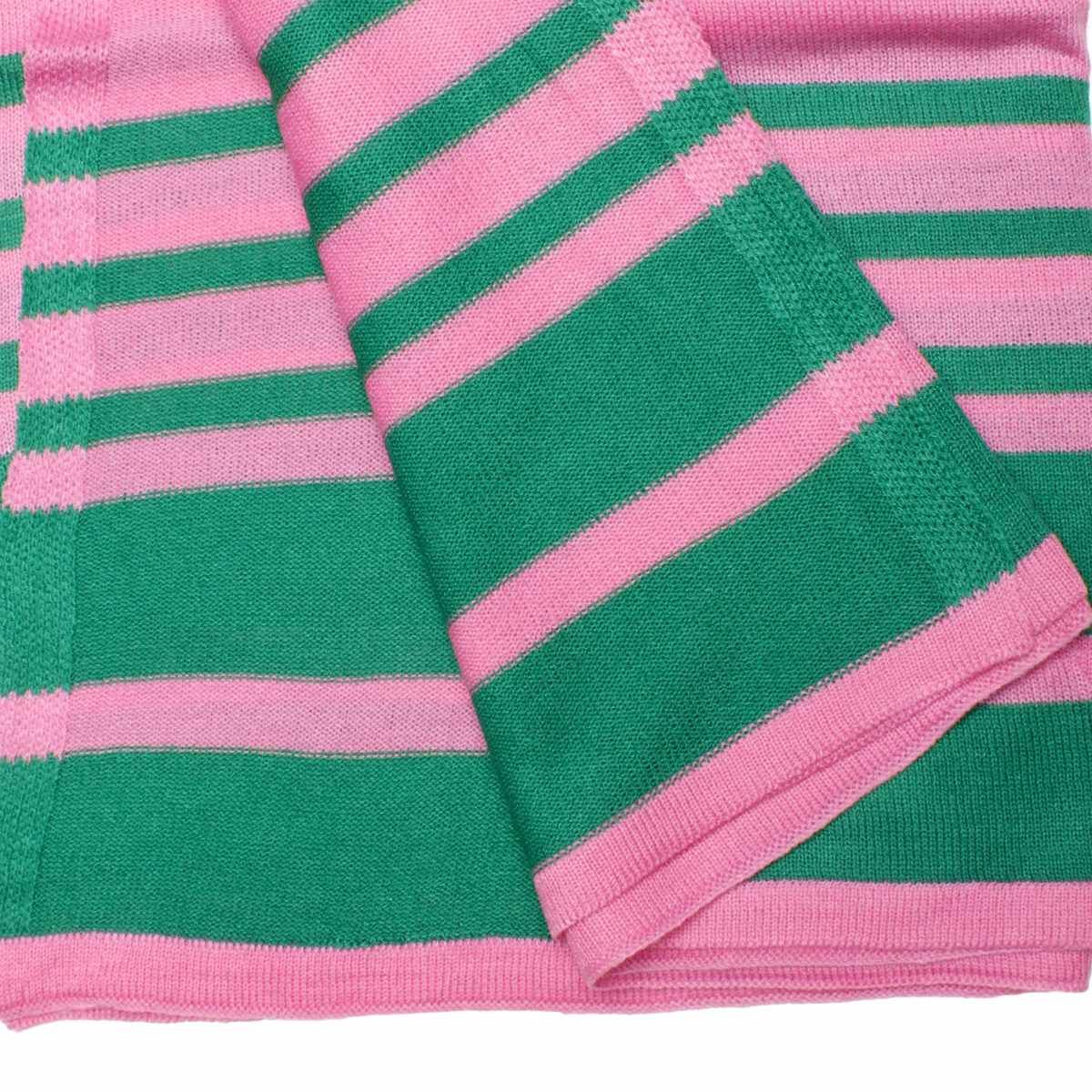 Ruana Pink and Green Stripe for Women