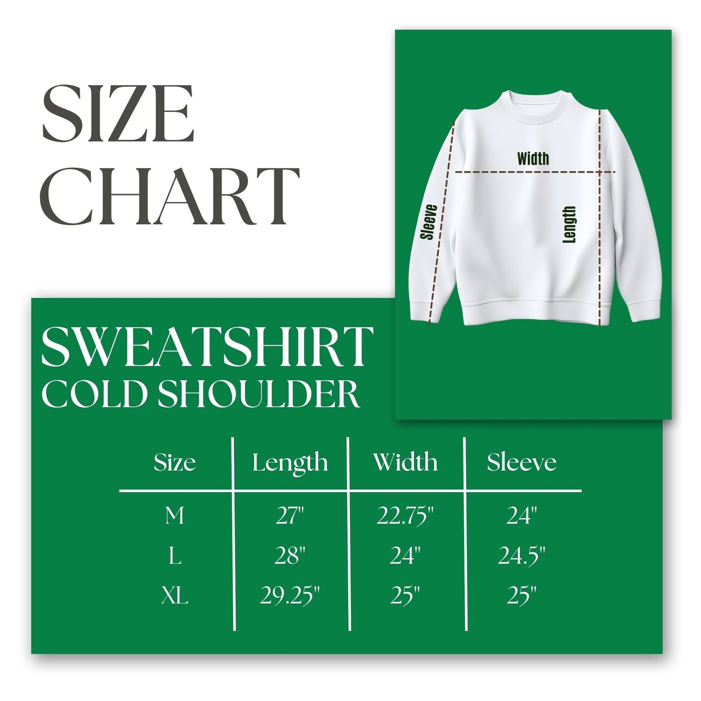 AKA Greek Merch M Green Cold Shoulder Sweatshirt