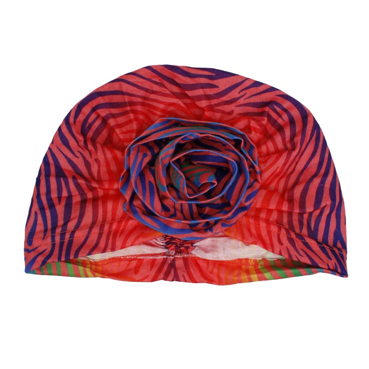 Turban Pre-Tied Flower Pink Ombre Zebra for Women