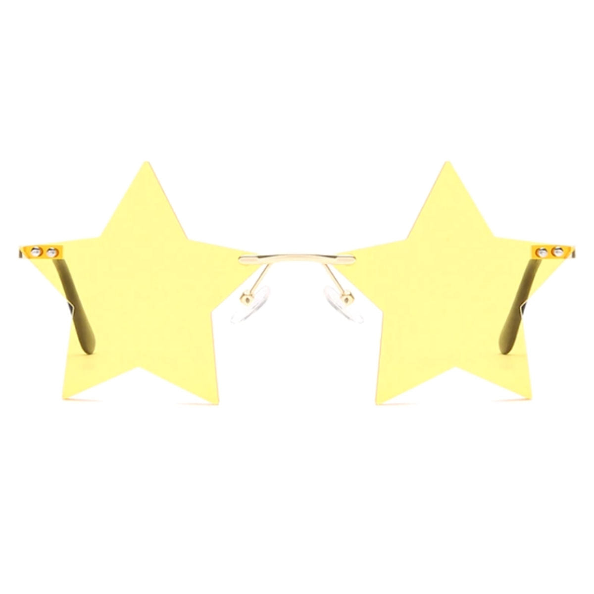 Yellow Superstar Rimless Sunglasses