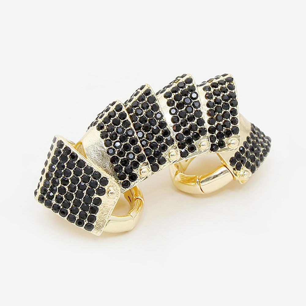 CRYSTAL PAVE ARMOR STRETCH RING