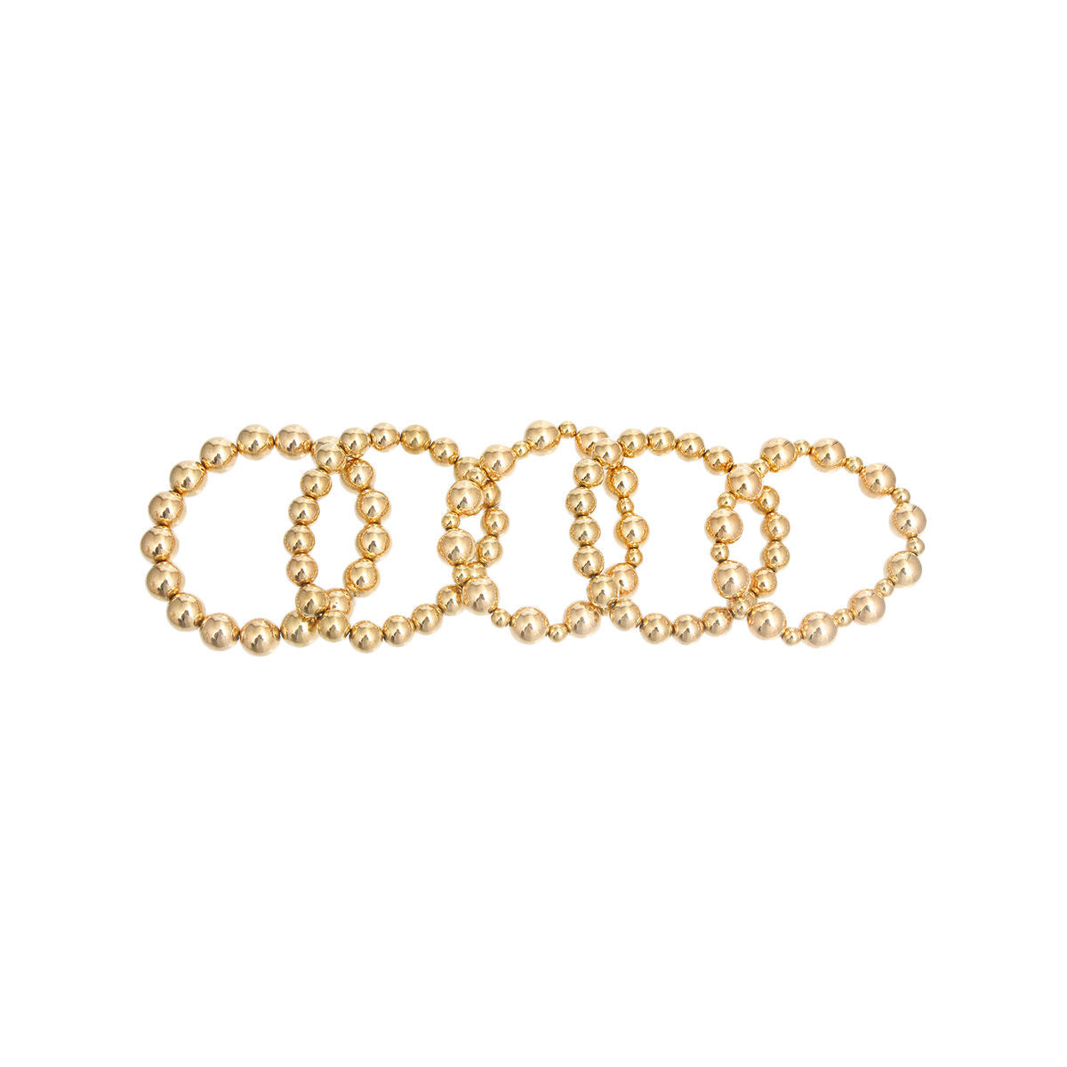 Metallic Gold Bracelets 5 Pcs