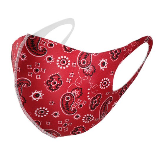 Red Paisley Bandana Face Masks