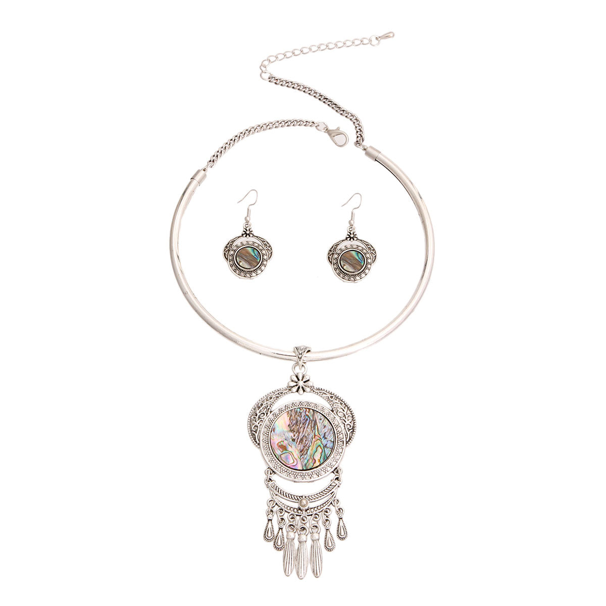 Abalone Stone Rigid Choker Set