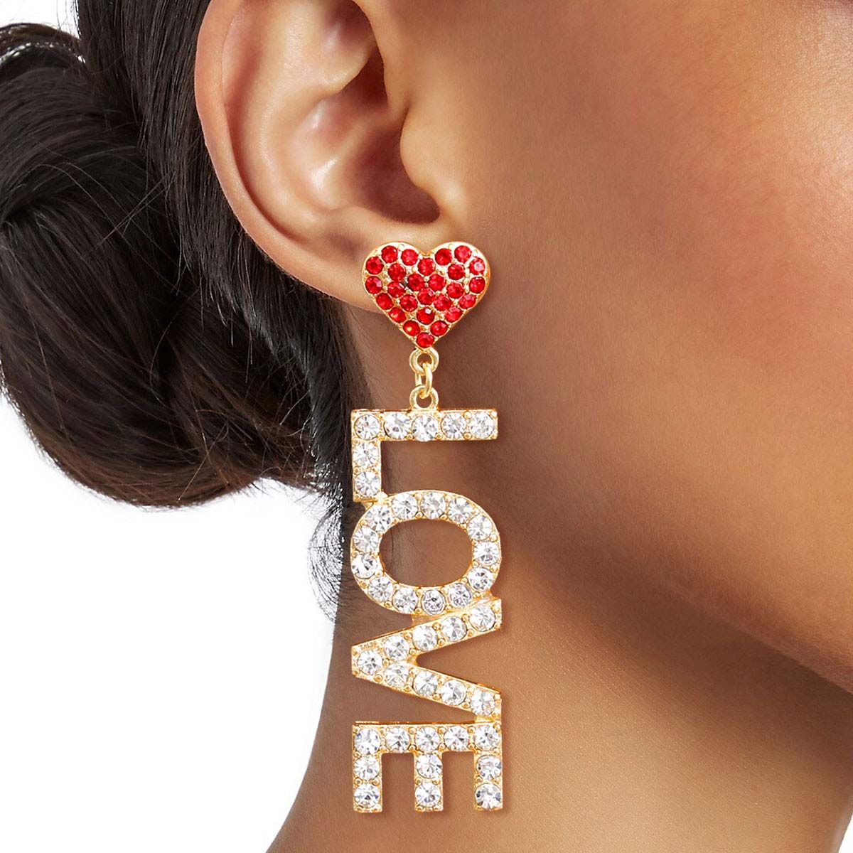 Red Gold LOVE YOU Earrings