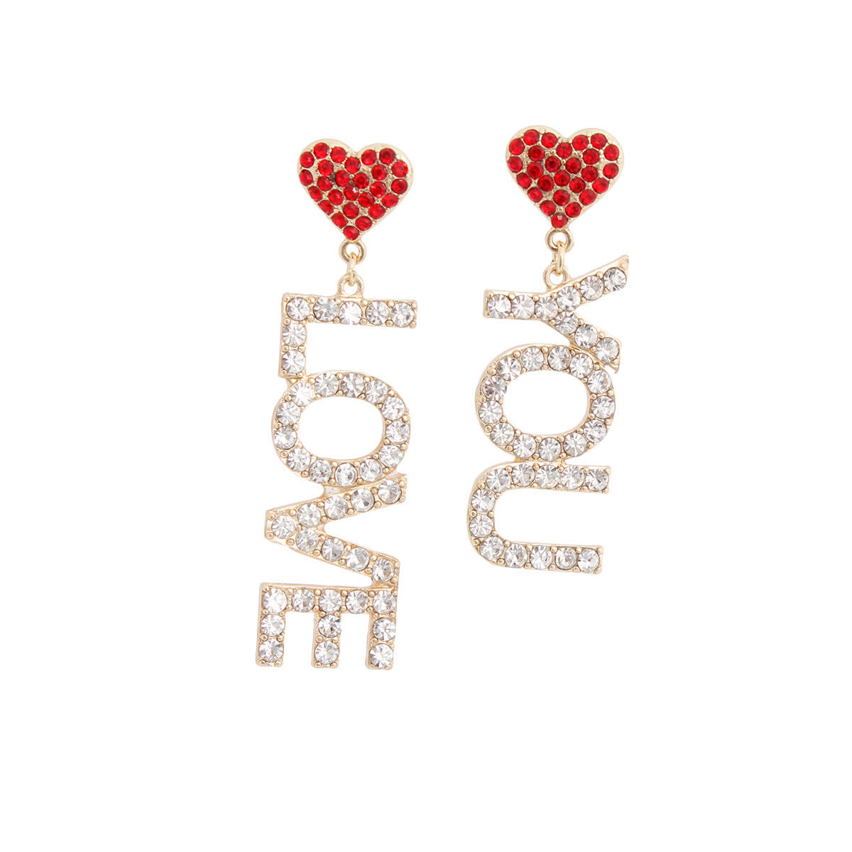 Red Gold LOVE YOU Earrings
