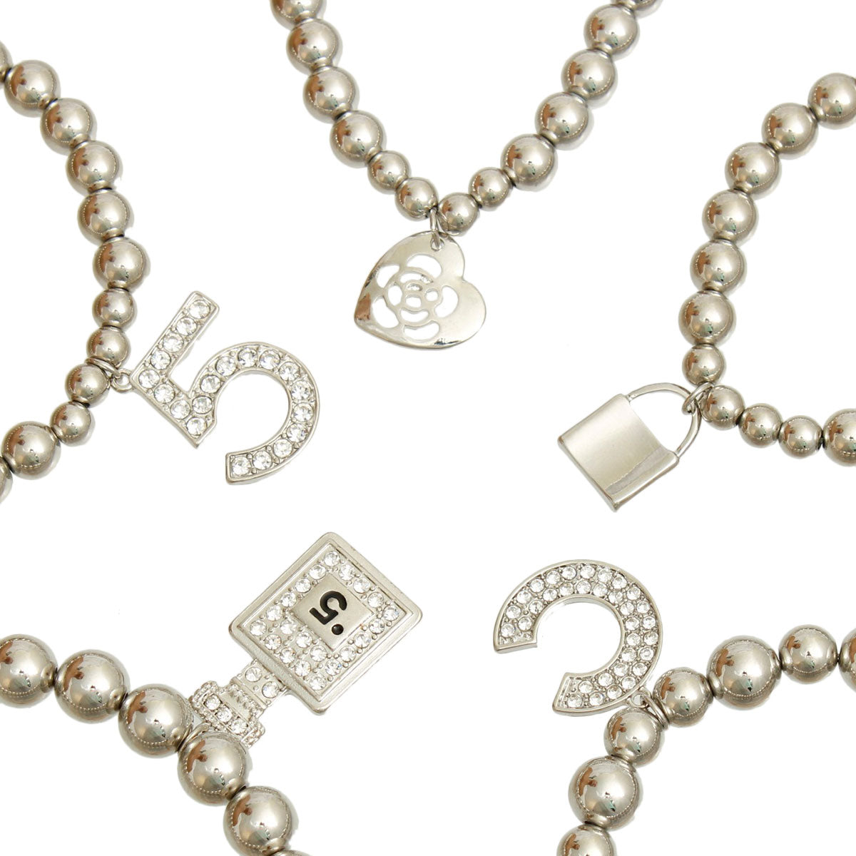 Shiny Silver Boutique Charm Bracelets