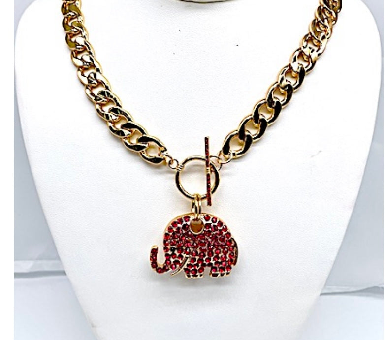 Bold luck Elephant Necklace set