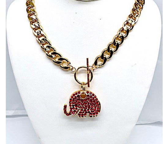 Bold luck Elephant Necklace set