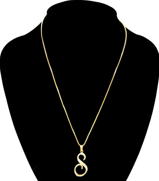 S Initial necklace