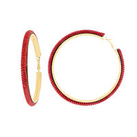 Rhinestone hoop earrings
