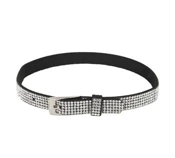 Crystal Suede Buckle Choker