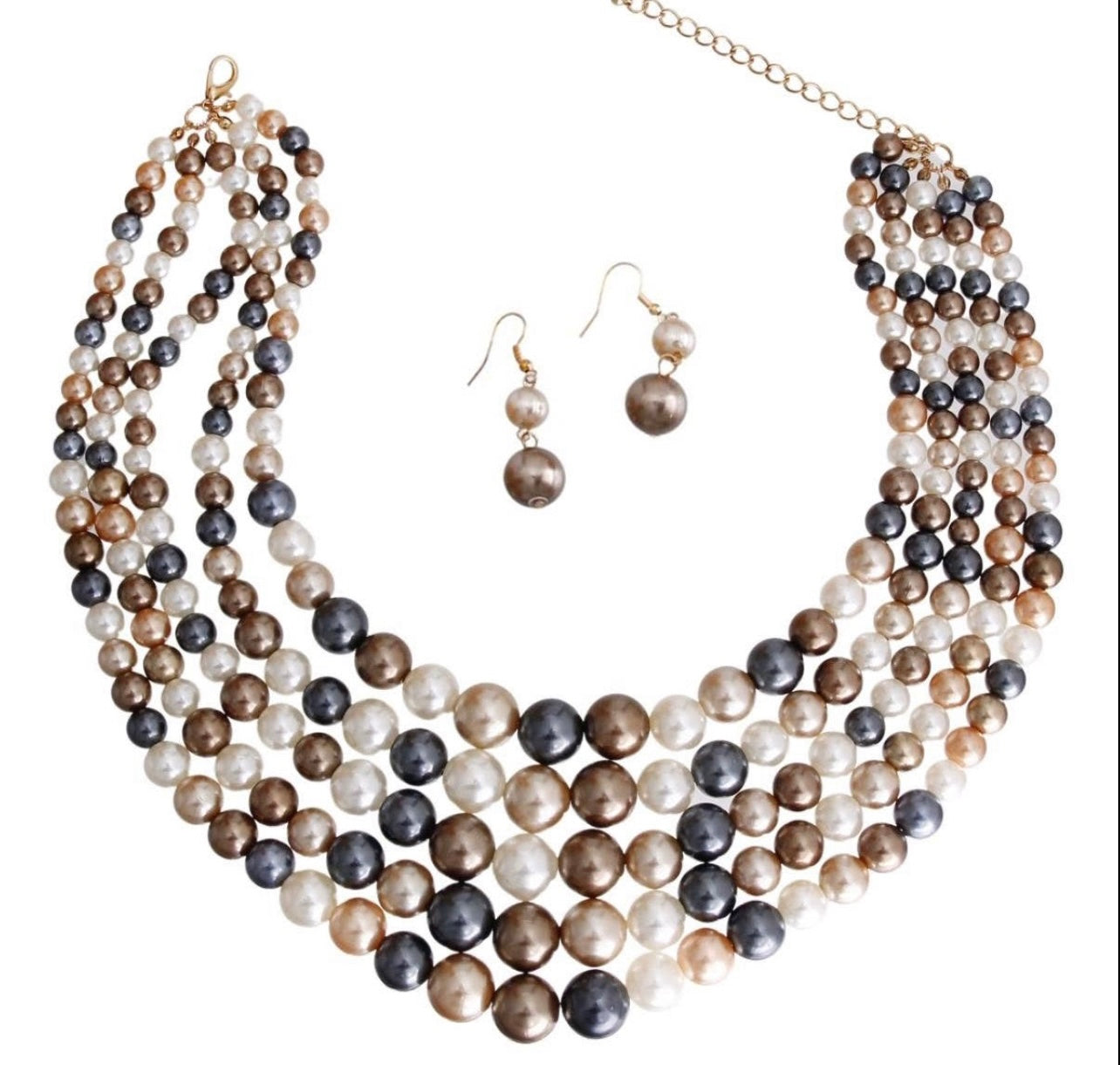Neutral Multi-tone Pearl set