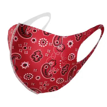 Red Paisley Bandana Face Masks