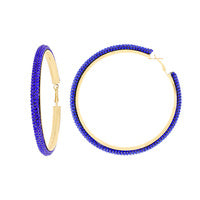 Rhinestone hoop earrings