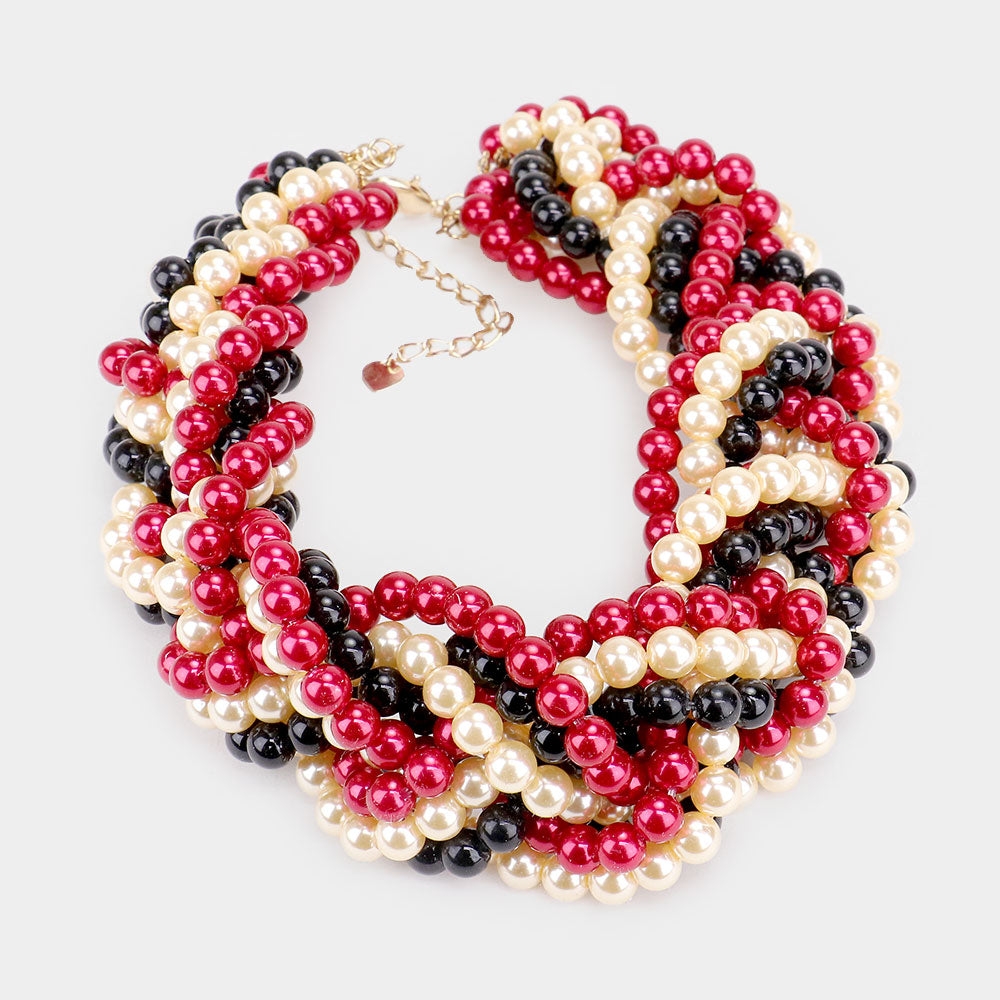 Braided Pearl Necklace