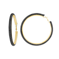 Rhinestone hoop earrings