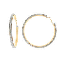 Rhinestone hoop earrings
