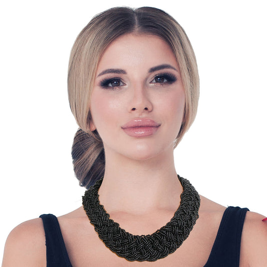 Seed Bead Braided Collar Set
