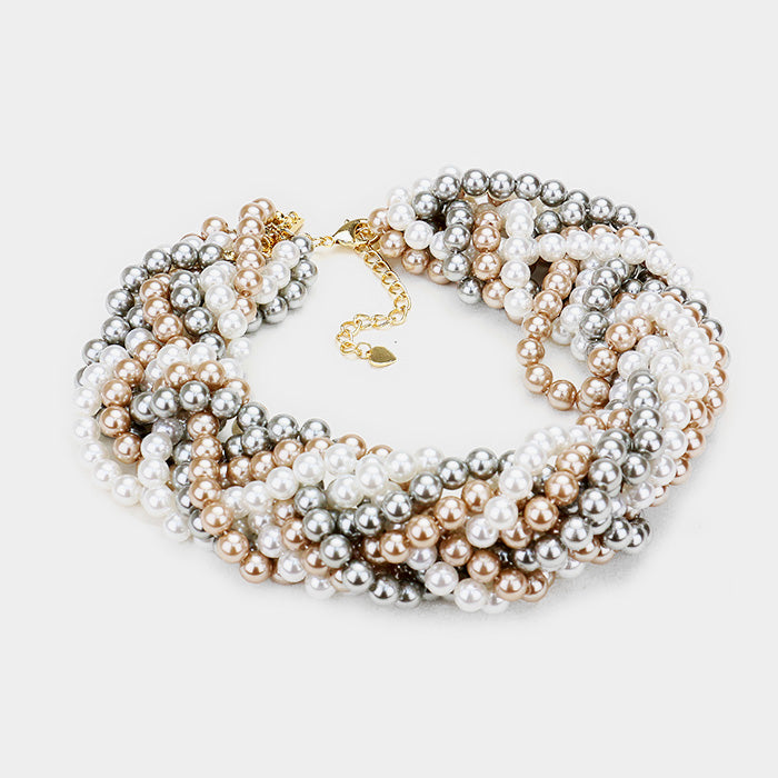 Braided Pearl Necklace
