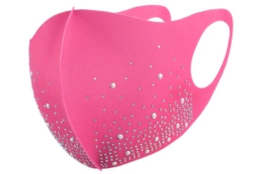 Hot pink bling mask