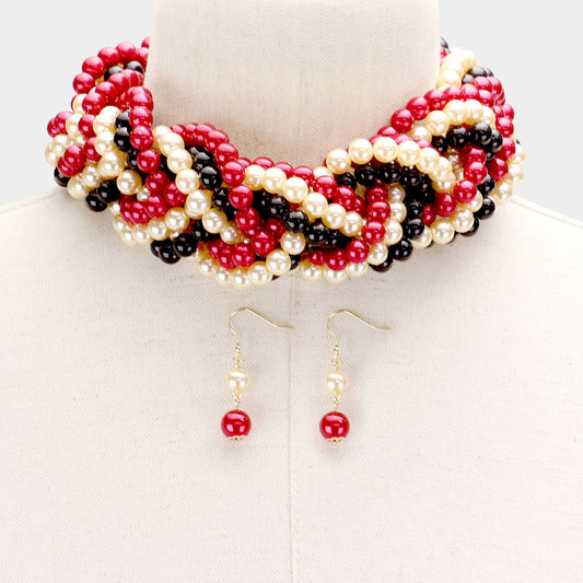 Braided Pearl Necklace