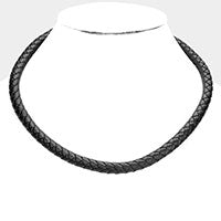 FAUX LEATHER NECKLACE