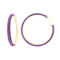 Rhinestone hoop earrings
