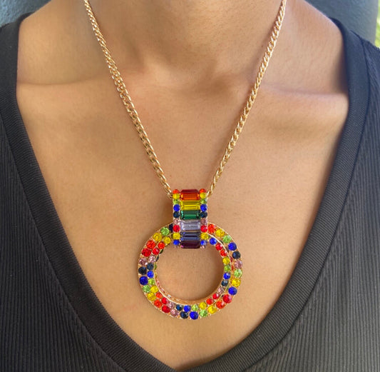 Rainbow Circle pendant