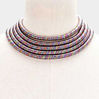 MULTI LAYERED COIL POPE NECKLACE