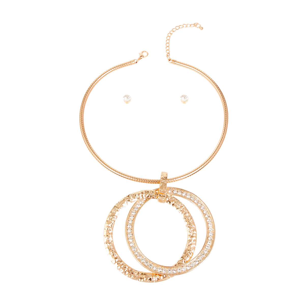 Double Ring Pendant Set