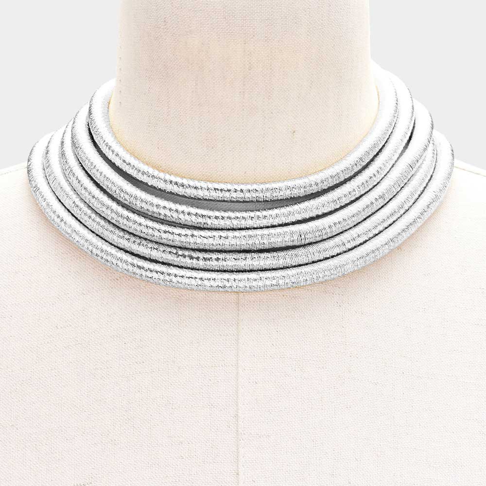 MULTI LAYERED COIL POPE NECKLACE