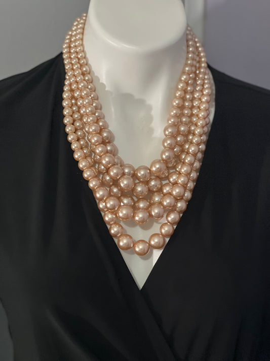 Luxury light Brown Pearl Necklace