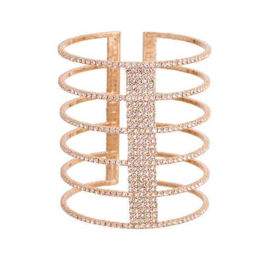 Gold Rhinestone cuff bracelet