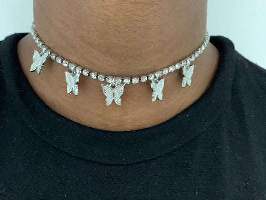 Bling Butterfly choker