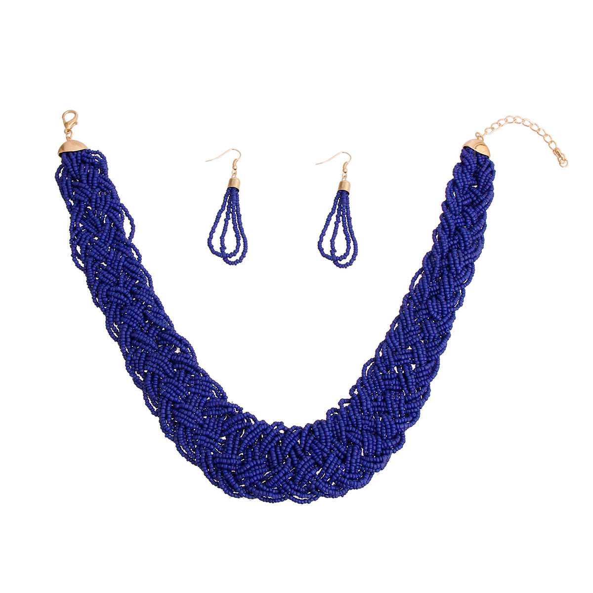 Seed Bead Braided Collar Set