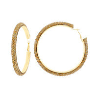 Rhinestone hoop earrings
