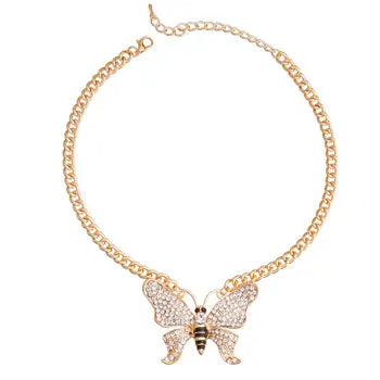 Gold Butterfly Chain Necklace