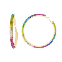 Rhinestone hoop earrings