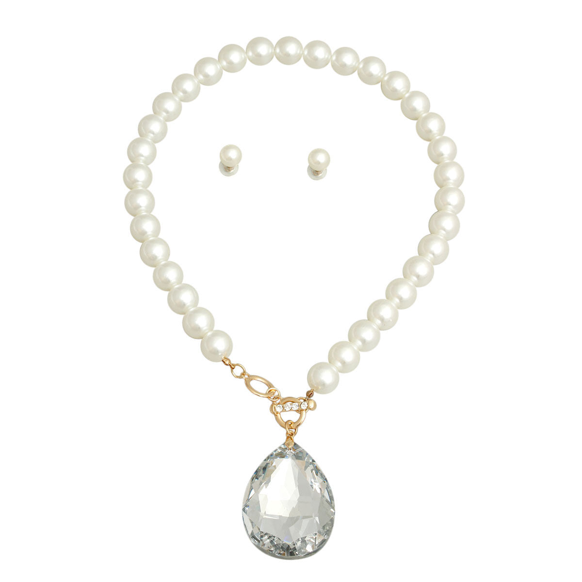 Toggle Pearl Teardrop Necklace